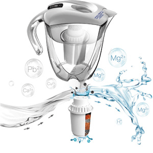 Wellsan Wasserfilter Karaffe 3,5 Liter mit Filterkartusche
